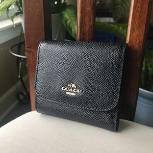 Coach Small Black Leather walllet - NWT